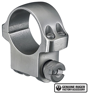 Picture of Ruger Steel Scope Ring - Single (4K) 1" Medium .937" Height - Stainless Finish 7366768 90282
