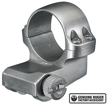 Picture of Ruger Steel Scope Ring - Single (4KO) 1" Medium OFFSET .937" Height - Stainless Finish 90288