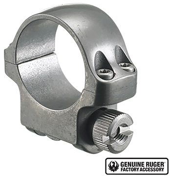 Picture of Ruger Steel Scope Ring - Single (3KTG) 1" Low .812" Height - Target Grey Stainless Finish 90293