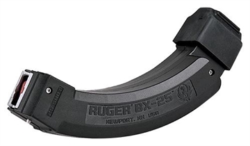 Picture of Ruger Magazine, BX-25 2-Pack, 22LR, 25 Rounds, Fits 10/22, Polymer, Black, This is 2-25rd magazines coupled together 90398