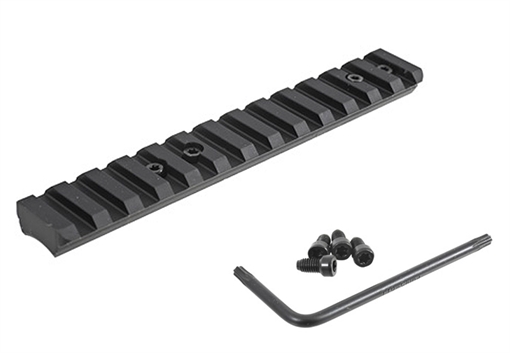 Picture of Ruger Picatinny Rail Black Anodized Aluminum Fits Ruger American Rimfire 0 MOA 90674