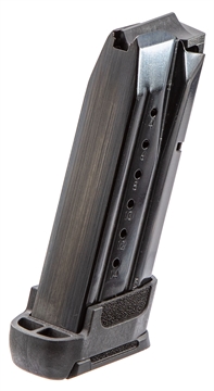 Picture of Ruger Magazine, 9MM, 15 Rounds, Fits Ruger Security-9, Steel, Black, Includes Sleeve Extension 90681
