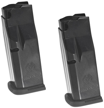 Picture of Ruger Magazine, 380 ACP, 10 Rounds, Fits Ruger LCP MAX, Steel, Blued Finish, Black, 2 Pack 90735