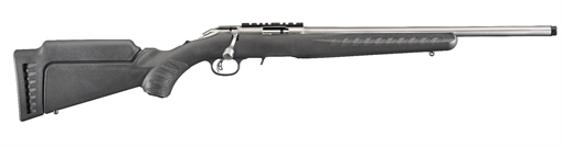 Picture of Ruger American Rimfire Standard, Bolt-Action Rifle, 17HMR, 18" Stainless Threaded Barrel, 1/2" x 28 Thread Pitch, Black Composite Stock, Scope Base, Flush Mounted Rotary Magazine, 9Rd 08353