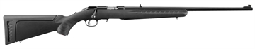 Picture of Ruger American Rimfire Standard, Bolt-Action Rifle, 22 WMR, 22" Barrel, Satin Blued Finish, Alloy Steel, Black Composite Stock, Adjustable Rear & Fiber Optic Front Sight, 9Rd 08321