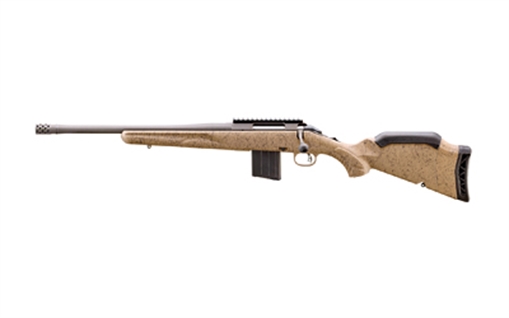 Picture of Ruger American Gen II Ranch Left Handed Rifle 400 Legend 5rd Magazine 16.1" Threaded Barrel FDE Splatter Stock 46963