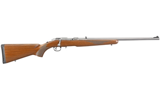 Picture of Ruger American, TALO, Bolt Action Rifle, 22 LR, 22" Barrel, Silver, 10Rd, Satin Finish, Walnut Stock 08359