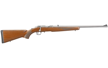 Picture of Ruger American, TALO, Bolt Action Rifle, 22 LR, 22" Barrel, Silver, 10Rd, Satin Finish, Walnut Stock 08359