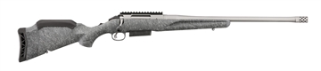 Picture of Ruger American Generation II, Bolt Action Rifle, 450 Bushmaster, 20" Barrel, 1:16 Twist, Threaded 11/16x24, Muzzle Brake, Cerakote Finish, Gunmetal, Gray Splatter Synthetic Stock, Manual Safety, Picatinny Rail, 3 Rounds, 1 Magazine 46905