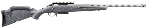 Picture of Ruger American Generation II, Bolt Action Rifle, 6.5 Creedmoor, 20" Spiral Fluted Barrel, 1:8 Twist, Threaded 5/8x24, Muzzle Brake, Cerakote Finish, Gunmetal, Gray Splatter Synthetic Stock, Manual Safety, Picatinny Rail, 3 Rounds, 1 Magazine 46901