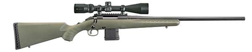 Picture of Ruger American Predator, Bolt-Action Rifle, 223 Remington, 22" Threaded Barrel, Matte Black Finish, Moss Green Synthetic, with Vortex Crossfire II Scope, 4-12X44 BDC Reticle, AR Style Magazine, 1 Magazine, 10 Rounds 26951