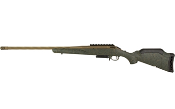 Picture of Ruger American Generation II, Predator, Bolt Action Rifle, 7MM-08 Remington, 22" Spiral Fluted Barrel, 1:8.5 Twist, Threaded 5/8x24, Muzzle Brake, Cerakote Finish, Burnt Bronze, Green Splatter Synthetic Stock, Manual Safety, Picatinny Rail, 3 Rounds, 1 Magazine 46932