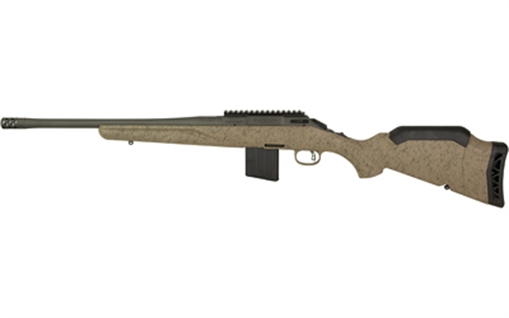 Picture of Ruger American Rifle Ranch, Generation II, Bolt Action Rifle, 400 Legend, 16.1" Threaded Barrel, 1:16 Twist, Threaded 11/16"-24, Muzzle Brake, Cerakote Finish, Cobalt, Flat Dark Earth Splatter Synthetic Stock, Manual Safety, Picatinny Rail, 5 Rounds, 1 Magazine 46924