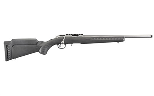 Picture of Ruger American Rimfire Standard, Bolt-Action Rifle, 22WMR, 18" Stainless Threaded Barrel, 1/2" x 28 Thread Pitch, Black Composite Stock, Scope Base, Flush Mounted Rotary Magazine, 9Rd 08352