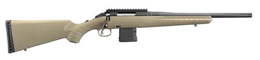 Picture of Ruger American Ranch Full Size 300 Blackout 10+1 16.12" Matte Black Threaded Barrel, Steel Receiver w/Picatinny Rail, Flat Dark Earth Fixed Synthetic Stock, Right Hand 26968