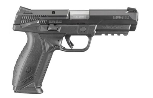 Picture of Ruger American Duty Duty Frame 45 ACP 10+1 4.50" Stainless Steel Barrel, Black Nitride Serrated Stainless Steel Slide, Black Polymer Frame w/Picatinny Rail, Textured Wraparound Grip, Right Hand 8618