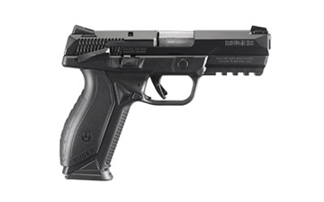 Picture of Ruger American, Striker Fired, Semi-automatic, Polymer Frame Pistol, Full Size, 9MM, 4.2" Barrel, Black Nitride Finish, Black, Novak LoMount 3-Dot Sights, Ambidextrous Manual Safety, 10 Rounds, 2 Magazines, Ambidextrous 08638