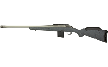 Picture of Ruger American Generation II, Bolt Action Rifle, 400 Legend, 20" Threaded Barrel, 1:16 Twist, Threaded 11/16"-24, Muzzle Brake, Cerakote Finish, Gunmetal , Gray Splatter Synthetic Stock, Manual Safety, Picatinny Rail, 5 Rounds, 1 Magazine 46907