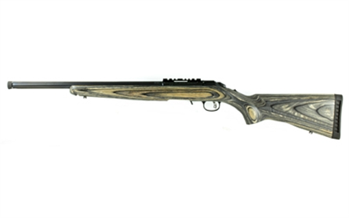 Picture of Ruger American Rimfire Target, Bolt Action, 22WMR, 18" Threaded Barrel, 1:14" Right Hand Twist, Bull Barrel, Satin Blued Finish, Alloy Steel, Black Laminate Stock, Flush Mounted Rotary Magazine, 9 Rounds 08349