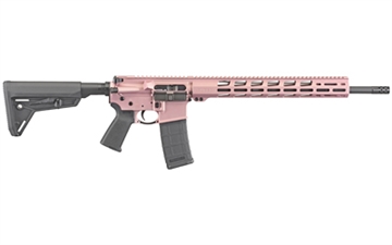 Picture of Ruger AR-556, TALO, Semi-automatic, AR, 223 Remington, 556NATO, 18", Rose Gold, 6 Position Collapsible Stock, 30Rd, Adjustable Rear Sight 08540