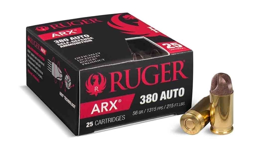 Picture of Ruger ARX .380 ACP Ammo 250 Rounds Box (25 Cartridges X 10 Case) POLY-380ARXRUG-250