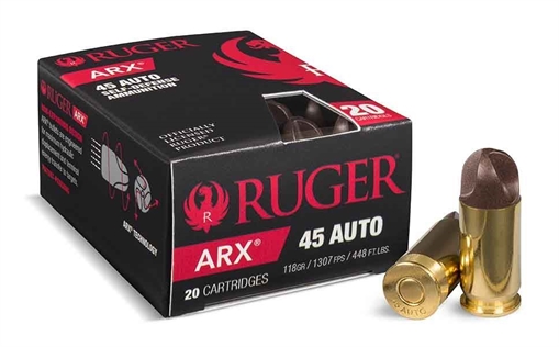 Picture of Ruger ARX .45 ACP Ammo 200 Rounds Box (20 Cartridges X 10 Case) POLY-45ARXRUG-118-200