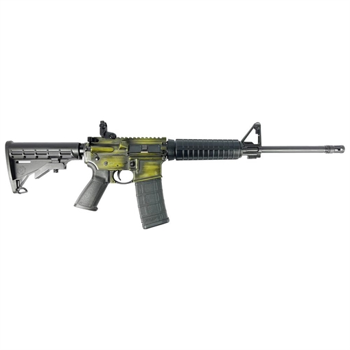 Picture of Ruger "Bazooka Green Distressed" AR-556 Rifle 5.56mm NATO 30rd Mag 16.10" Barrel Custom Stock Finish 8500 MODBGD