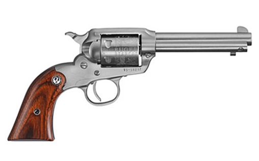 Picture of Ruger Bearcat, Single Action Only, Revolver, 22LR, 4.2" Barrel, Stainless Steel, Satin Finish, Silver, Hardwood Grips, Blade Front and Integral Rear Sights, 6 Rounds 00913