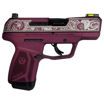 Picture of Ruger "Black Cherry Frame/Paisley Slide" Max-9 Pro Handgun 9mm Luger 12rd Magazine 3.2" Barrel Optic Ready 3503 MODPBC