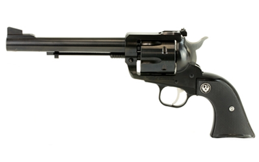 Picture of Ruger Blackhawk, Single Action Only, Revolver, 41 Remington Magnum, 6.5" Barrel, Alloy Steel, Blued Finish, Black Checkered Hard Rubber Grips, Ramp Front and Adjustable Rear Sights, 6 Rounds 00406