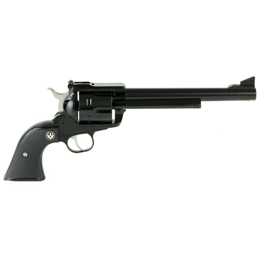 Picture of Ruger Blackhawk, Single Action Only, Revolver, 45 Long Colt, 7.5" Barrel, Alloy Steel, Blued Finish, Black Checkered Hard Rubber Grips, Ramp Front and Adjustable Rear Sights, 6 Rounds 00455