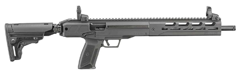 Picture of Ruger LC Carbine, Semi-automatic Rifle, 5.7X28MM, 16.25" Fluted Barrel, Threaded, 1/2x28 Threads, Black Anodized Finish, Side Folding Collapsible Stock, 1 Magazine, 10 Rounds, MLOK Handguard, Weighs 5.9lbs 19302