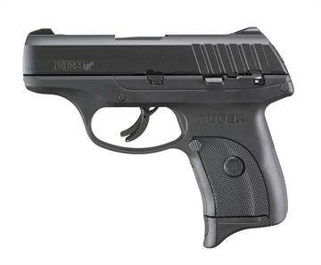 Picture of Ruger EC9s, Striker Fired, Semi-automatic, Polymer Frame Pistol, Compact, 9MM, 3.1" Barrel, Black Oxide Finish, Integral Fixed Sights, Thumb Safety, 7 Rounds, 1 Magazine 03283