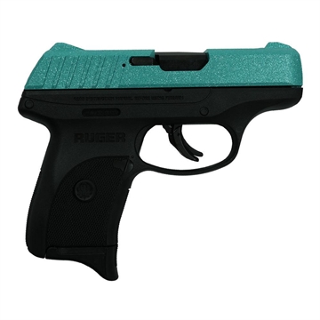 Picture of Ruger EC9s CSSI Exclusive Robin's Egg Blue Glitter Handgun 9mm Luger 7rd Magazine 3.12" Barrel 3283 MODTFG