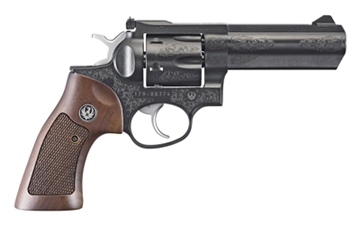 Picture of Ruger GP100, TALO Edition, Double/Single Action, Revolver, 357 Magnum, 4.2" Barrel, Steel, Blued Finish, Hardwood Grip, Ramp Front and Adjustable Rear Sights, 6 Rounds, Engraved 01783