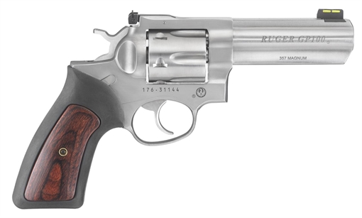 Picture of RUGER GP100 357MAG SS/RUB 4" HIVIZ 1762