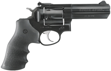 Picture of Ruger GP100 Standard, Double/Single Action, Revolver, 357 Magnum, 4.2" Barrel, Alloy Steel, Blued Finish, Hogue Monogrip, Ramp Front and Adjustable Rear Sights, 6 Rounds, GP-141 01702