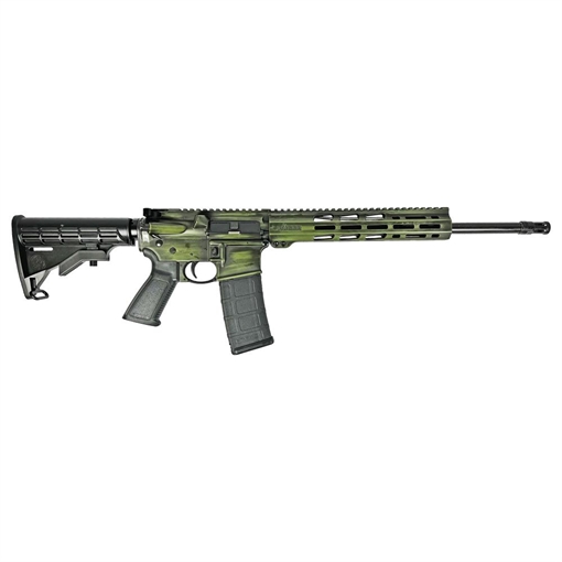 Picture of Ruger "Green Distressed" AR-556 Rifle 5.56mm NATO 30rd Mag 16.10" Barrel Custom Stock Finish 8529 MODBGD