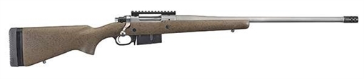 Picture of Ruger Hawkeye Long-Range Hunter Full Size 6.5 PRC 3+1 22" Matte Stainless Steel Threaded Barrel, Picatinny Rail Stainless Steel Receiver, Black Speckled Brown Adj LOP Laminate Stock 47197