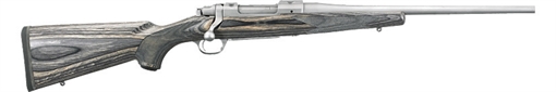 Picture of Ruger Hawkeye Laminate Compact, Bolt-Action Rifle, 308 Win, 16.5" Barrel, Hawkeye Matte Stainless Finish, Stainless Steel, Black Laminate Stock, 4Rd, Includes Scope Rings 7366761 17110