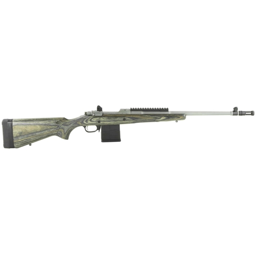 Picture of Ruger Scout Rifle, Bolt-Action Rifle, 308 Win, 18.7" Barrel, Matte Stainless Finish, Stainless Steel, Black Laminate Stock, Adjustable Rear & Protected Blade Sight, 10Rd, Left-Handed 0 73667600 6821