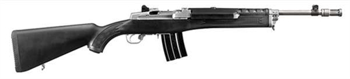 Picture of Ruger Mini-14 Tactical Rifle, Semi-Automatic Rifle, 5.56NATO/223Rem, 16.1" Barrel, Matte Finish, Stainless Steel, Black Synthetic Stock, Adjustable Rear & Blade Front Sight, Includes Picatinny Rail/Scope Rings/2 Mags, 20Rd 05819