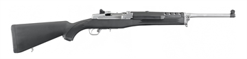 Picture of Ruger Mini Thirty Rifle, Semi-Automatic Rifle, 7.62x39, 18.5" Barrel, Matte Finish, Stainless Steel, Black Synthetic Stock, Adjustable Rear & Blade Front Sight, Includes Picatinny Rail/Scope Rings/2 Mags, 5Rd 05806