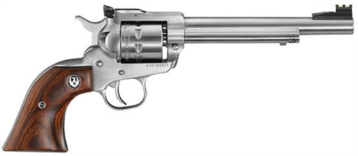 Picture of Ruger Single-Six Single-Nine, Single Action Only, Revolver, 22 WMR, 6.5" Barrel, Stainless Steel, Satin Finish, Silver, Hardwood Gunfighter Grips, Adjustable Fiber Optic Sights, 9 Rounds 08150