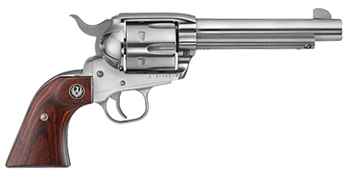 Picture of Ruger Vaquero Stainless, Single Action Only, Revolver, 357 Magnum, 5.5" Barrel, Stainless Steel, High-Gloss Finish, Hardwood Grips, Blade Front and Integral Rear Sights, 6 Rounds 05108