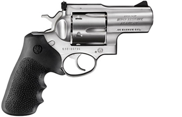 Picture of Ruger Super Redhawk Alaskan, Double/Single Action, Revolver, 44 Magnum, 2.5" Barrel, Stainless Steel, Satin Finish, Silver, Hogue Tamer Monogrip Grip, Adjustable Rear & Ramp Front Sight, 6 Rounds, KSRH-2 05303