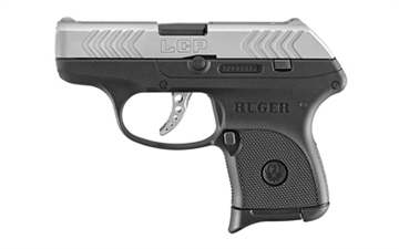 Picture of Ruger LCP, Double Action Only, Semi-automatic, Polymer Frame Pistol, Sub-Compact, 380 ACP, 2.75" Barrel, Matte Stainless Finish, Black and Silver, Integral Fixed Sights, 6 Rounds, 1 Magazine 03791