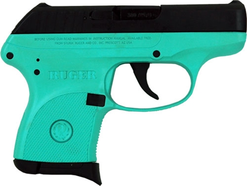 Picture of Ruger LCP, TALO Edition, Double Action Only, Semi-automatic, Polymer Frame Pistol, Sub-Compact, 380 ACP, 2.75" Barrel, Black Oxide Slide Finish, Turquoise Frame, Integral Fixed Sights, 6 Rounds, 1 Magazine 03746