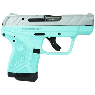 Picture of Ruger LCP II Handgun 22 LR 10rd Magazine 2.75" Barrel Crushed Silver Slide with Robin's Egg Blue Frame 13705 MODTFCSS