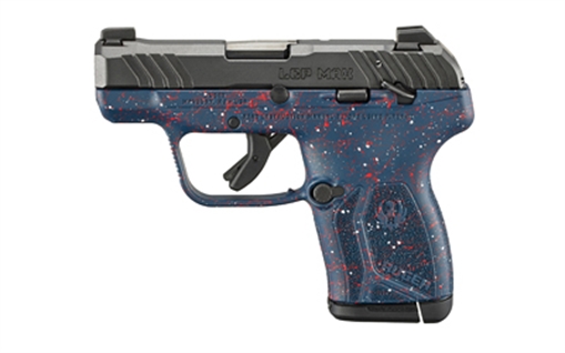 Picture of Ruger 250th Anniversary LCP Max Handgun .380 Auto 10rd Magazine 2.8" Barrel Tritium Front Sight Liberty Blue w/Splatter Grip 13778